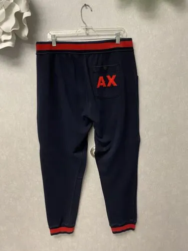 Armani Exchange A|X Logo Track Sweatpants Drawstring Jogger Men's Large