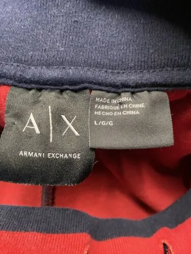 Armani Exchange A|X Logo Track Sweatpants Drawstring Jogger Men's Large