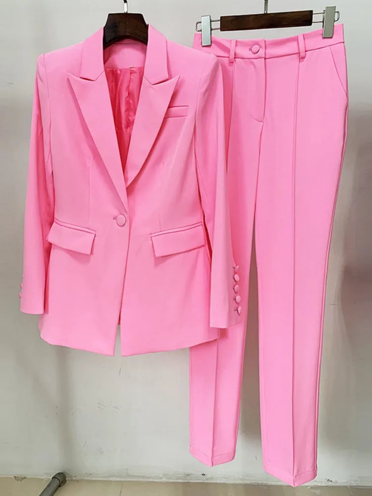 Blazer & Broek Set - Dames - Stijlvolle Blazer met Perfecte Pasvorm en Comfortabele Broek