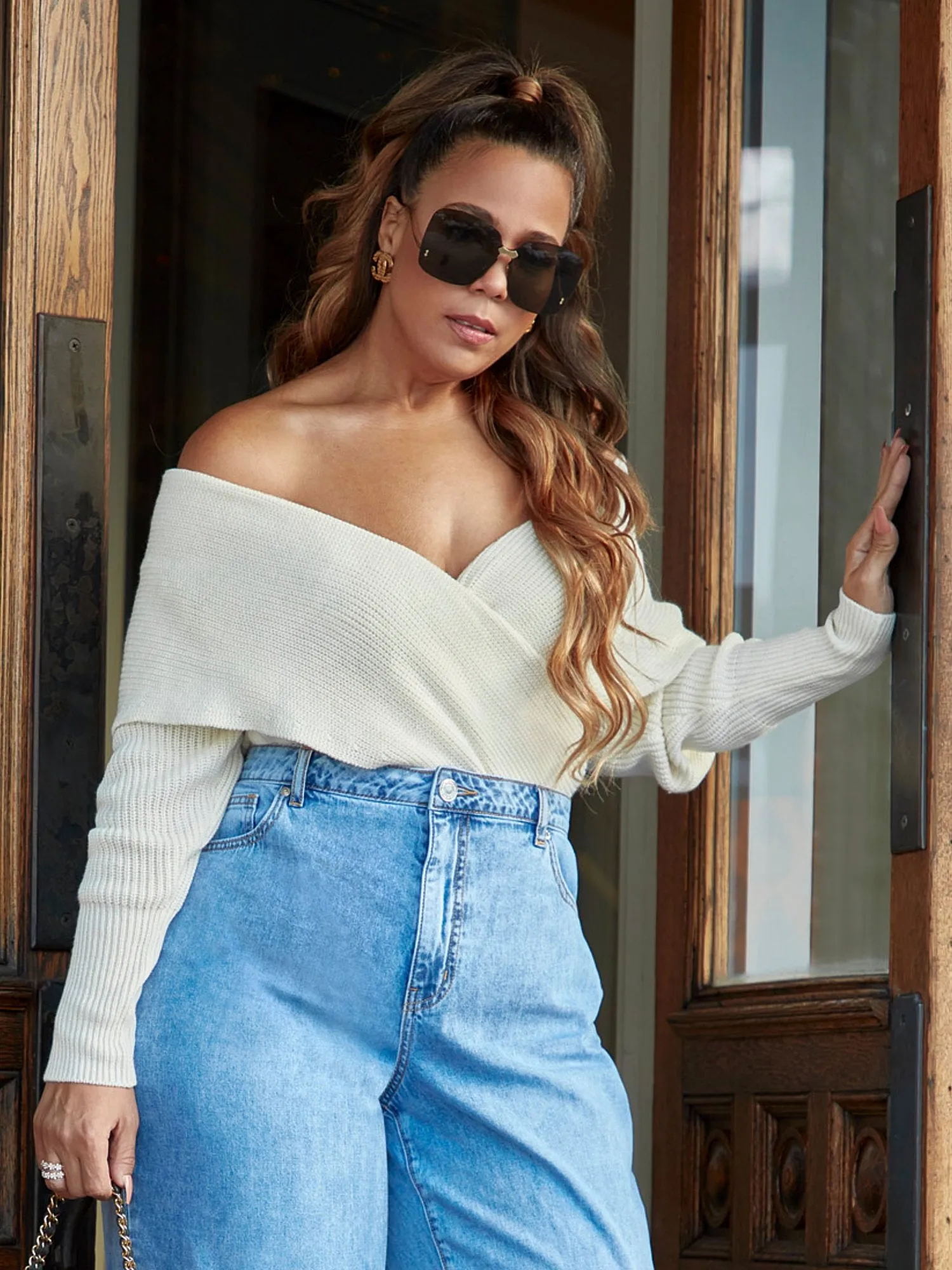 Debi Off The Shoulder Wrap Sweater - Garnerstyle x FTF