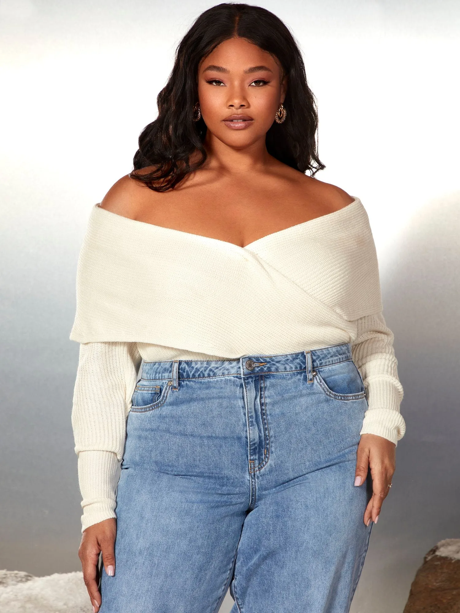 Debi Off The Shoulder Wrap Sweater - Garnerstyle x FTF