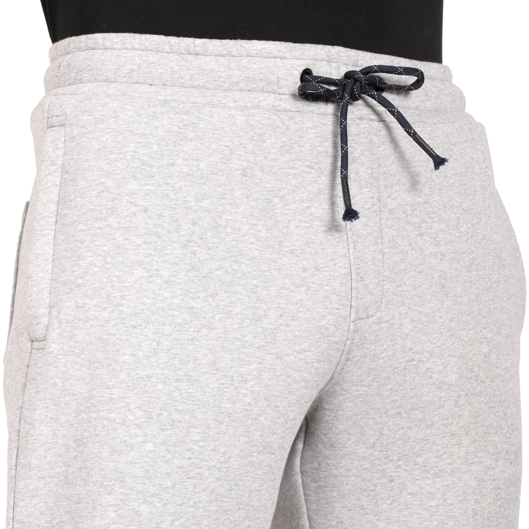 Grey Melange Knitted Lower Track Pants