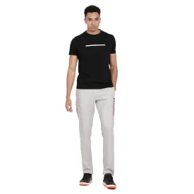 Grey Melange Knitted Lower Track Pants