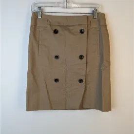 Loft Khaki Canvas Pencil Skirt - 6