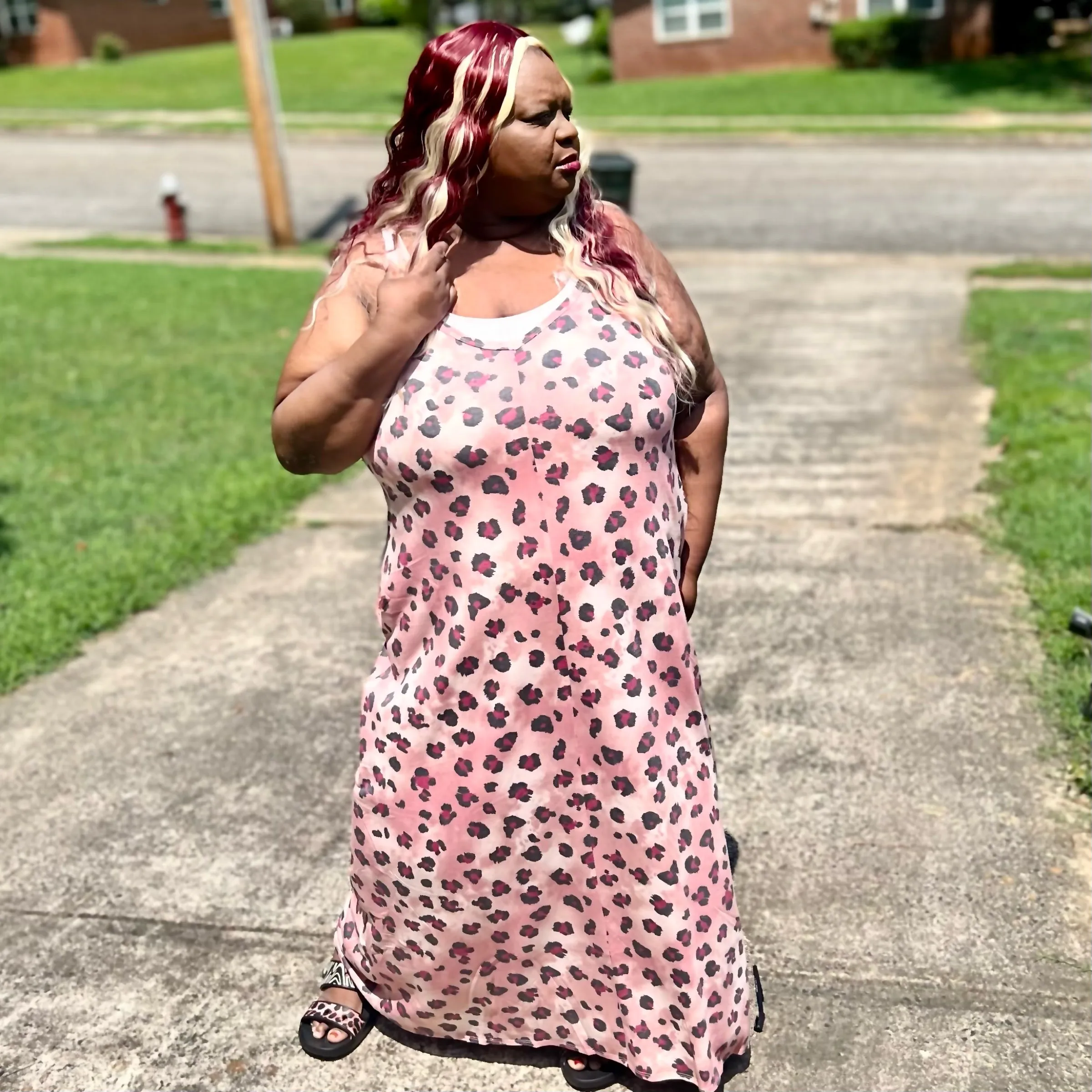 Luna - Plus size printed maxi dress